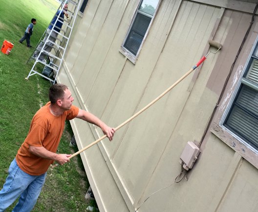 volunteer painting